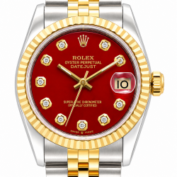 Rolex Datejust 31MM 68273 Two-Tone Red Dial Watch